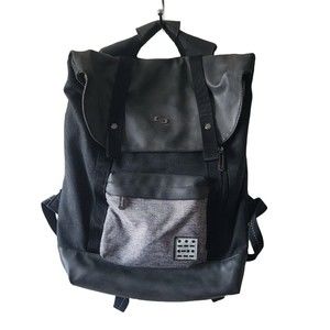Solo New York Laptop Backpack Dark Gray Denim Bag 18'' Padded